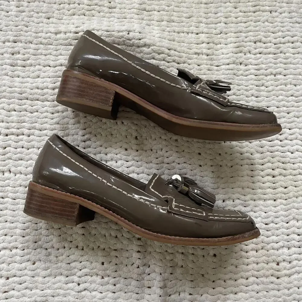 Jeffrey Campbell Women's Brown Patent Leather Loafers - Size 8.5 - Picture 2 of 5